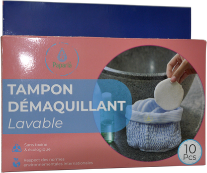 Kit tampons démaquillants lavables